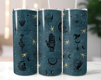 Witchy Celestial 20 oz Tumbler Wrap Design (Digitaler Download)