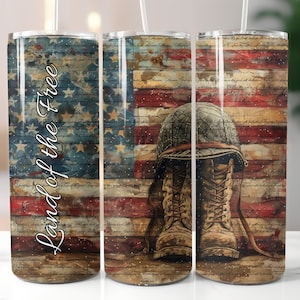 Vaterländischer Militär Tumbler Wrap: Vintage Amerika Flagge (digitaler Download)