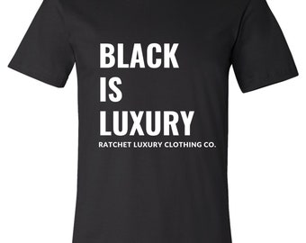 Black Is Luxury Tee - Black/White