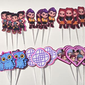 Kpop hunters Cupcake Toppers| Set of 24