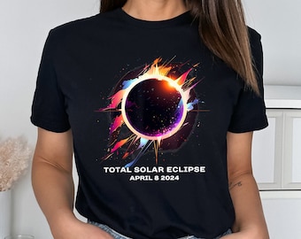 Total Solar Eclipse April 8th 2024 Shirt, Eclipse Event Shirt, Gift for Eclipse Lover, Celestial Shirt, America Tour Shirt, Eclipse Shirt