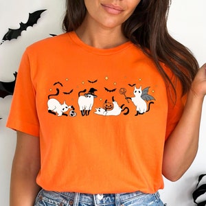 Scary Black Cat Shirt, Funny Halloween Shirt, Spooky Season Shirt, Halloween Cat Shirt, Cat Witch Shirt, Cute Halloween Tee, Ghost Cat Shirt