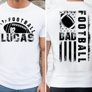 Personalized Football Dad Shirt, Retro Football Shirt, Football Player Shirt, Football Lover Dad Gift, Sports Dad Shirt, Game Day Shirt