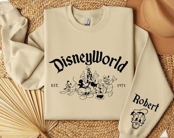 Personalized Disneyworld Sweatshirt or Hoodie, Vintage Disney Sweatshirt or Hoodie, Disney Trip Sweatshirt, Family Vacation Sweatshirt