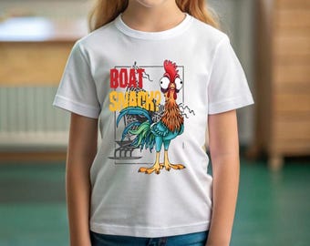 Boat Snack Shirt, Disney Moana Shirt, I'm Here For The Snacks Shirt, Moana Chicken Shirt, Boat Snack Hei Hei Shirt, Cute Youth Shirt