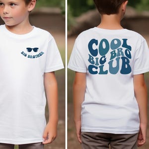 Cool Big Bro Club Shirt, Big Bro Shirt, Retro Big Bro Shirt, Baby Announcement Shirt, Big Brother Shirt, Promoted To Big Brother Outfit