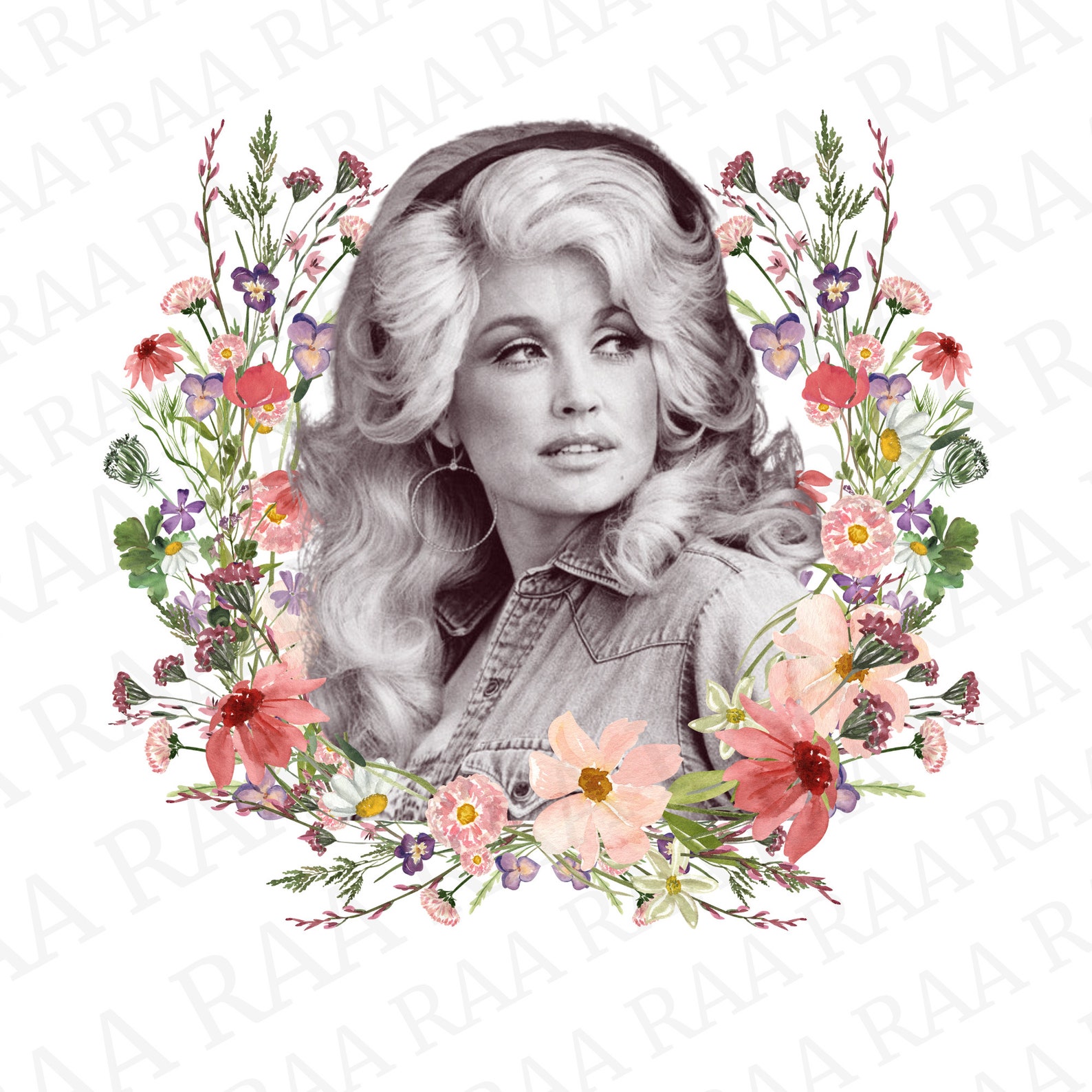 Dolly Parton Wildflowers PNG File Etsy