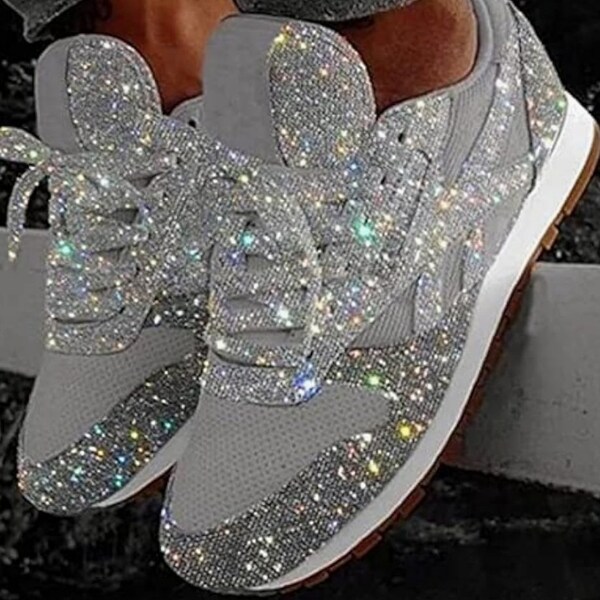 Silver Glitter Shoes