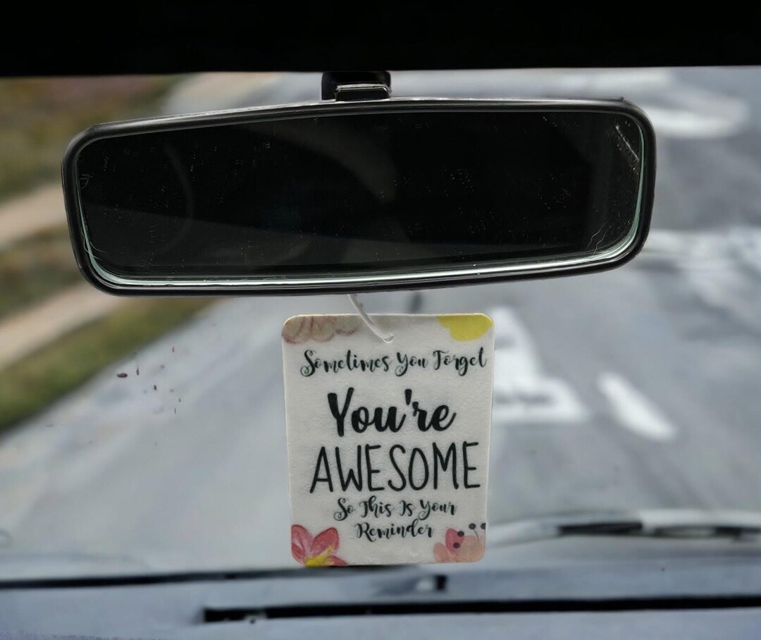 You're Awesome Double Sided Air Freshener Personalized Car Etsy