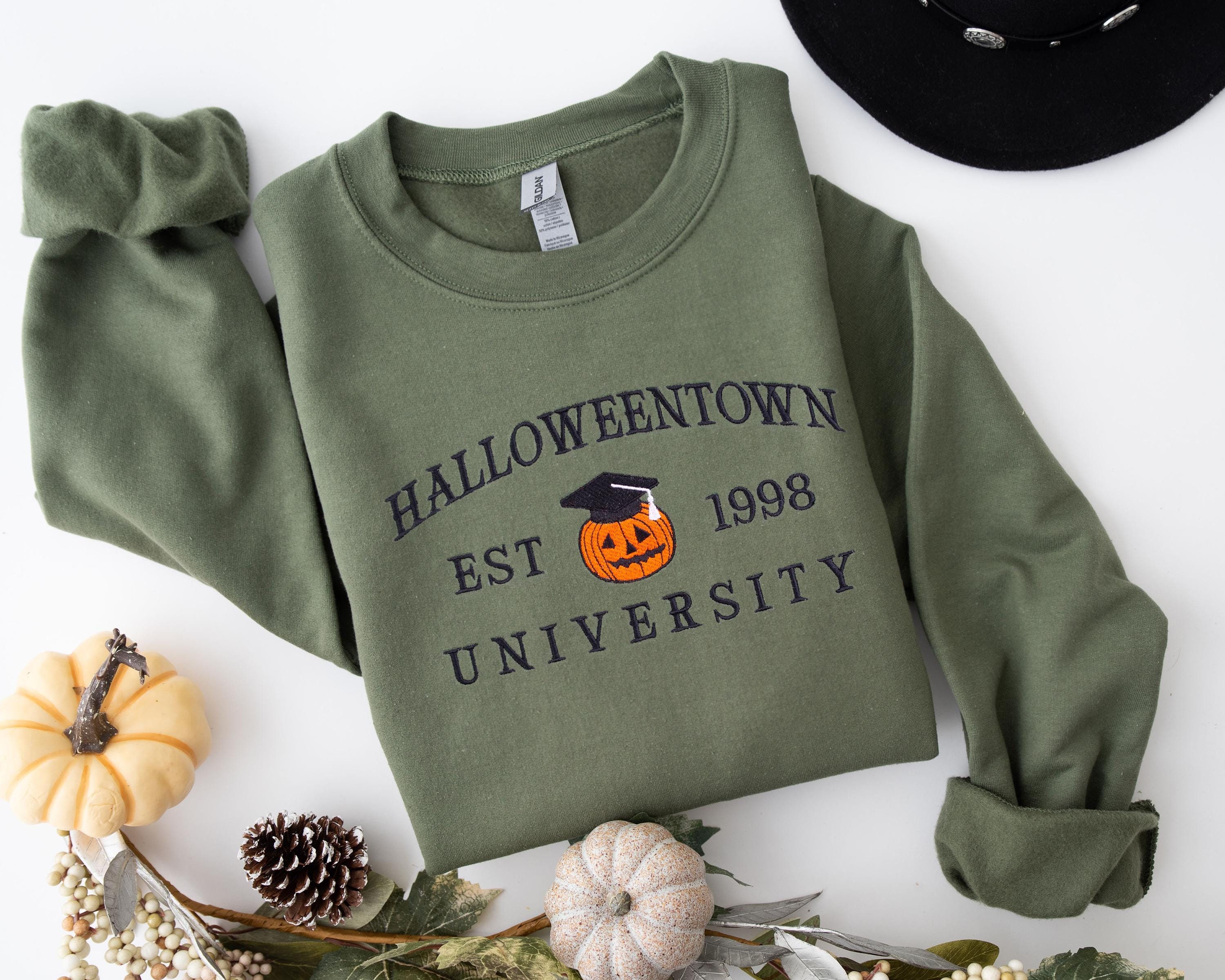 Embroidered Halloweentown Est 1998 Sweatshirt, Embroidered Halloween Sweater, Halloweentown University Crewneck, Halloweentown sweatshirt