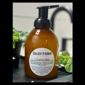Jasmine Natural Foaming Hand Soap - Handmade with Essential Oils  - Moisturizing & Gentle - Refillable Eco-Friendly Soap
