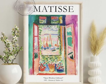 Henri Matisse Exhibition Poster, Matisse Art Print, Modern Art Print, Matisse Print,  Matisse Abstract Print, Matisse Poster, Wall Art
