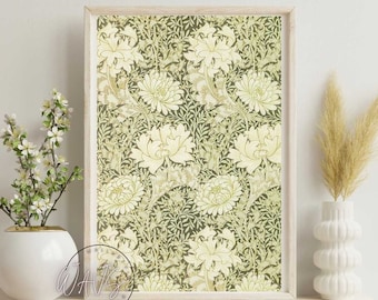 William Morris Print, William Morris Exhibition poster, Art Nouveau, Morris Flower Pattern, Wall Art, Home Decor,  Wall Art Poster Print