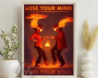 Vintage Poster, Lose Your Mind Find Your Soul Vintage Print, Home Decor, Pulp Fiction Poster, Retro Poster, Wall Art Poster, Movie Print
