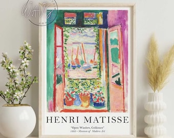 Henri Matisse Exhibition Poster, Matisse Art Print, Modern Art Print, Matisse Print,  Matisse Abstract Print, Matisse Poster, Wall Art