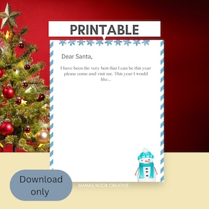 Letter to Santa, printable letter to Santa