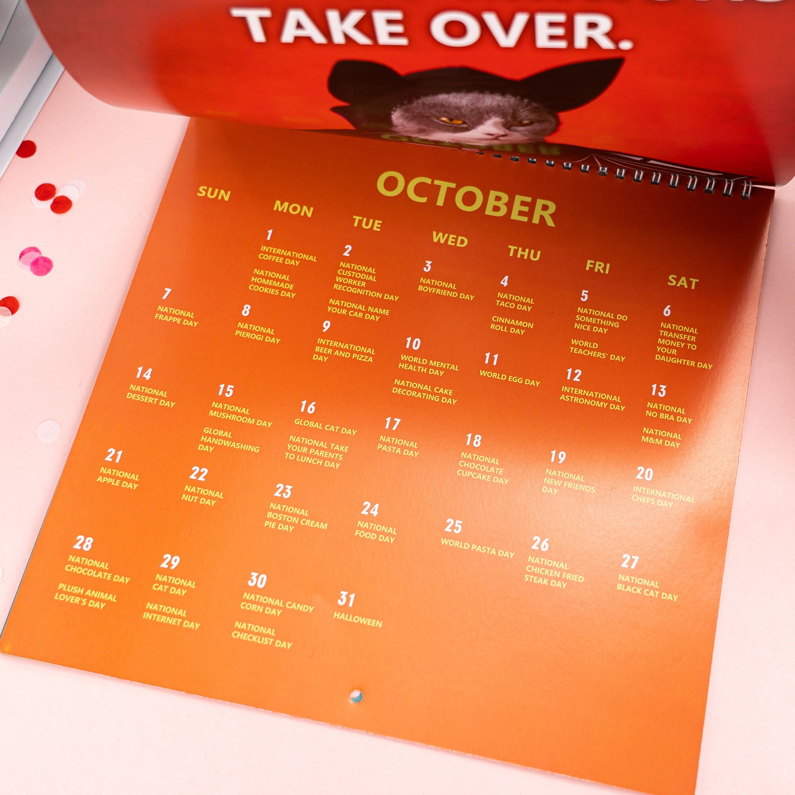 2024 Wall Calendar Angry Cat Calendar Funny Cat Wall Calendar Etsy Canada