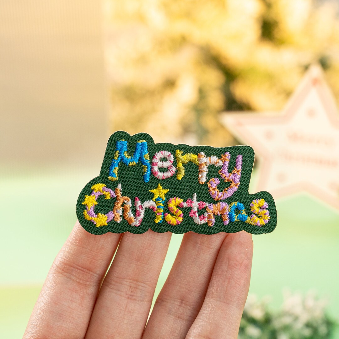 Merry Christmas Patch Christmas Patch Christmas Badge Etsy