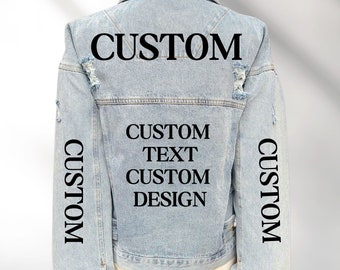 Custom Denim Jacket, Custom Jean Jacket, Personalized Team Jackets, Custom Sports Jacket, Football Mom Jacket, Sports Mom Jacket, Team Gifts