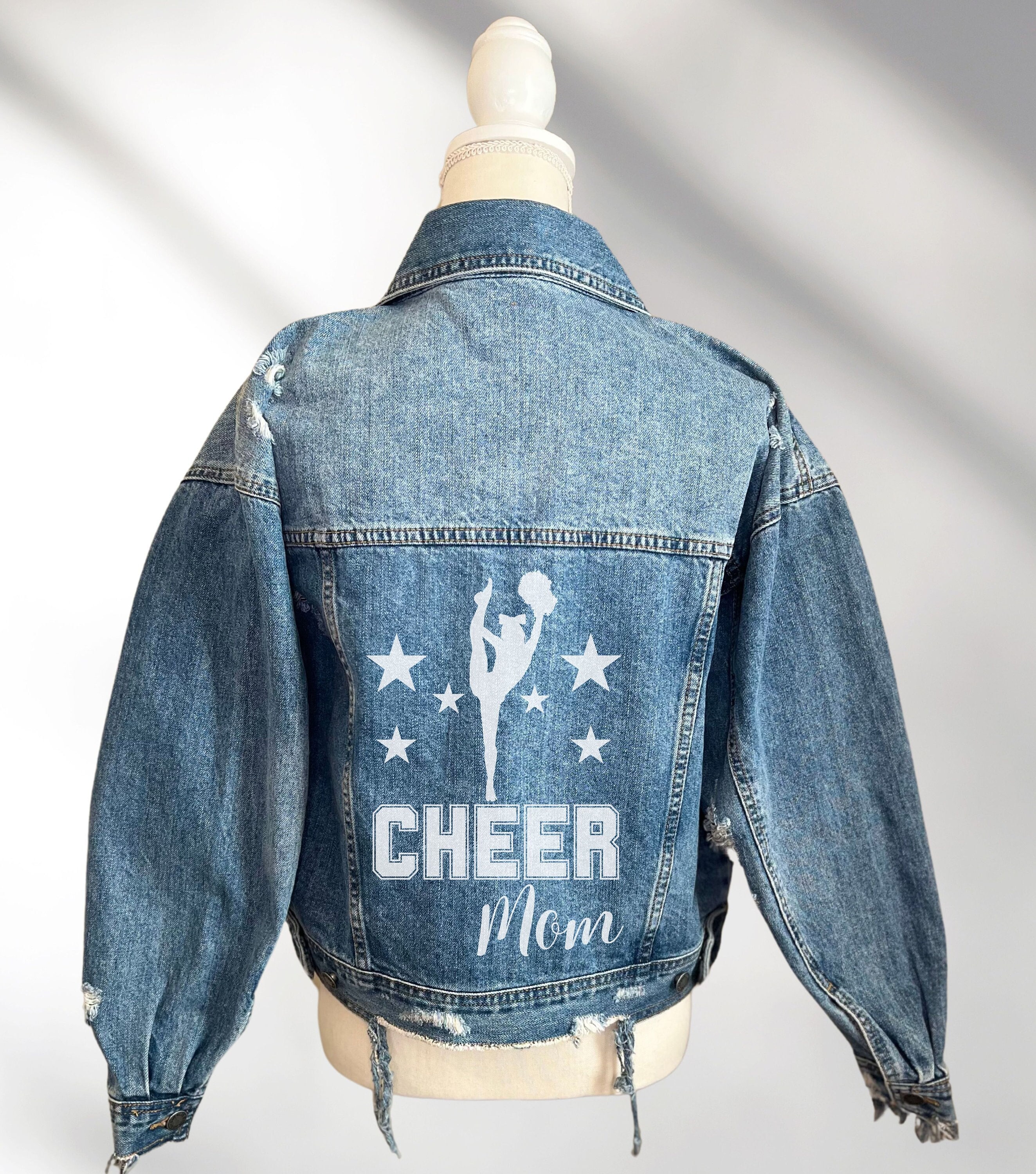 Cheer Mom Denim Jacket Custom Cheer Jean Jacket Cheer Competition Jacket Cheerleader Mom Jacket Cheer Coach Jacket Cheer Mama Jacket Etsy Canada