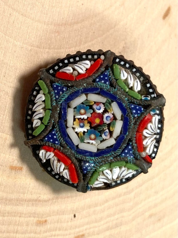 Antique Micro Mosaic Brooche