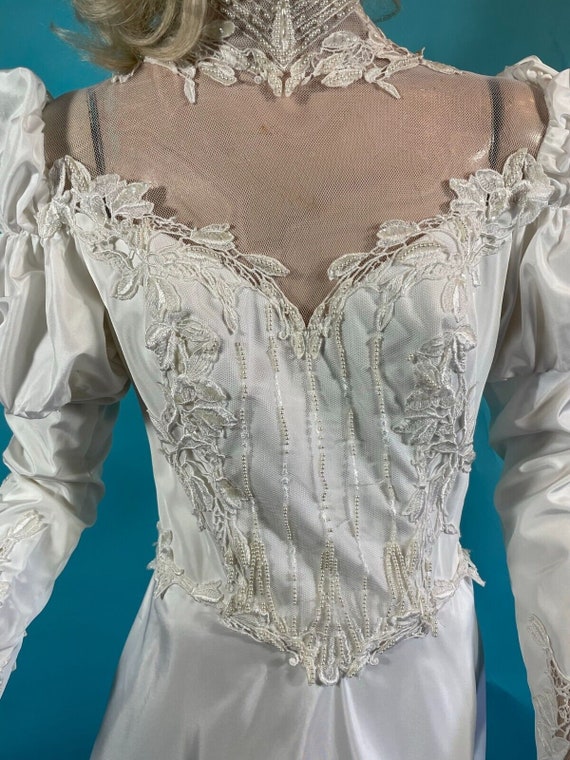 1970s Vintage Bridal Gown "Juliette" Renaissance … - image 4