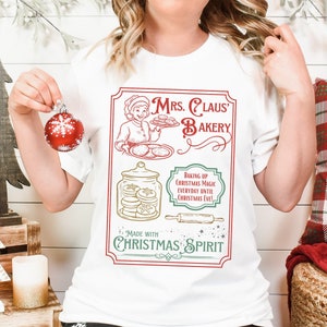 Mrs Claus Christmas Baking Shirt, Mrs. Claus Bakery Tshirt, Christmas Baker Shirt, Baking Shirt for Christmas, Holiday Baking Shirt,MrsClaus
