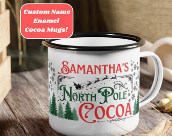Personalized Kids Cocoa Mug, North Pole Cocoa Mug, Kids Christmas Mug, Cocoa Mug for Kids,Christmas Hot Cocoa Mug,Custom Christmas Cocoa Mug