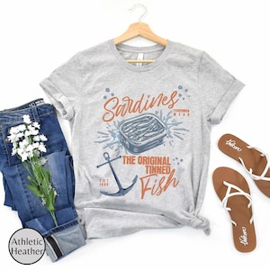 Sardines Shirt, Anchor Fisherman Aesthetic Tshirt, Sardine Lover Tee, The Original Tinned Fish,Nautical Tinned Sardines Gift,Fish Tee-shirt