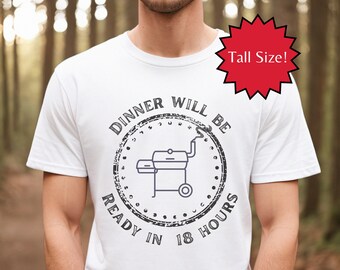 Mens TALL Meat Smoker Shirt, Meat Smoker Gift for him, Smoker Essentials, BBQ grills shirt,Gift for Meat Lovers,Dad Shirt Grill,Smoker shirt