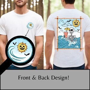 Summerween Skeletons Halloweener Shirt,Strand-Skelett,ganzjährig Halloween,Spooky Sommer-T-Shirt,Skelly Shirt,Sommer-Halloween-Shirt,Summer-ween