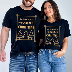 Art Deco 1920 Gatsby Roaring Christmas Shirt, 20&#39;s design, Roaring 20s party, Great Gatsby Party, Great Gatsby Gift, Christmas Party Shirt