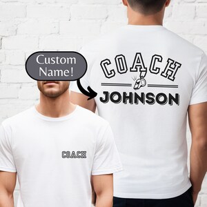 Custom Coach Name Gift, Personalized Coach Tee, Sports Coaching Gift ...