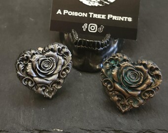 Rose Heart Pin