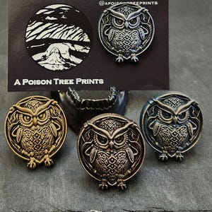 Celtic Owl Pin