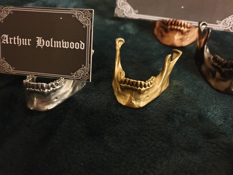 Jawbone Place Holder for Goth wedding