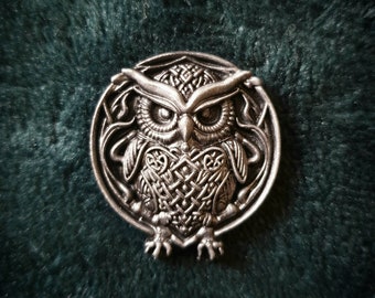 Celtic Owl Pin