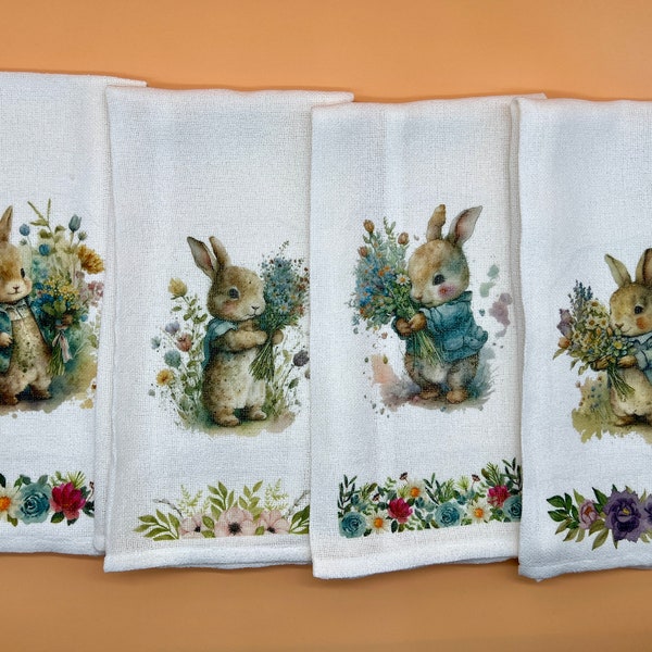 Bunny Tea Towel - Etsy