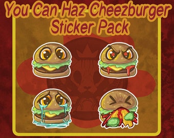 Cheeseburger - Emotes and Stickers - downloadable - Twitch and Discord
