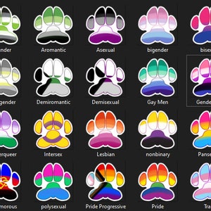 Pride Paws - stickers & Emotes - twitch - discord - streaming alerts