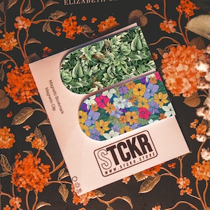 Floral Magnetic Bookmark: Book Lover Gift