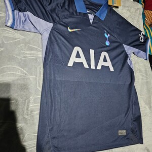 Tottenham Hotspur FC Away Jersey Under Armour Blue Shirt Size Boys L #10  Soccer