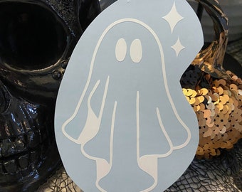 Sparkle Ghost Vinyl Sticker | Halloween Decal