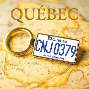 Kentekensleutelhanger Quebec – 'Je me souviens', Canada Souvenir