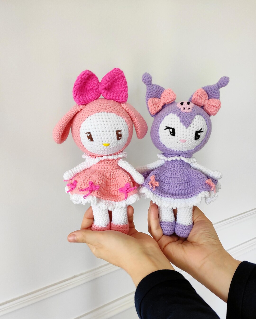 Amigurumi Kuromi and My Melody Toys, Crochet Pelush Sanrio Animals - Etsy