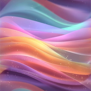 Neon Gradient Wave Seamless Digital Paper | Iridescent Abstract Background (PNG, JPG)