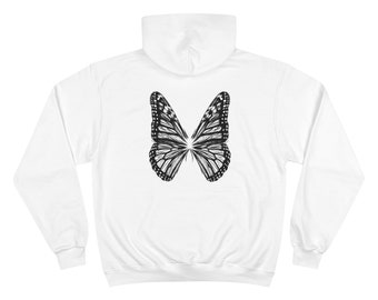 Sudadera con capucha Champion con alas de mariposa en la espalda