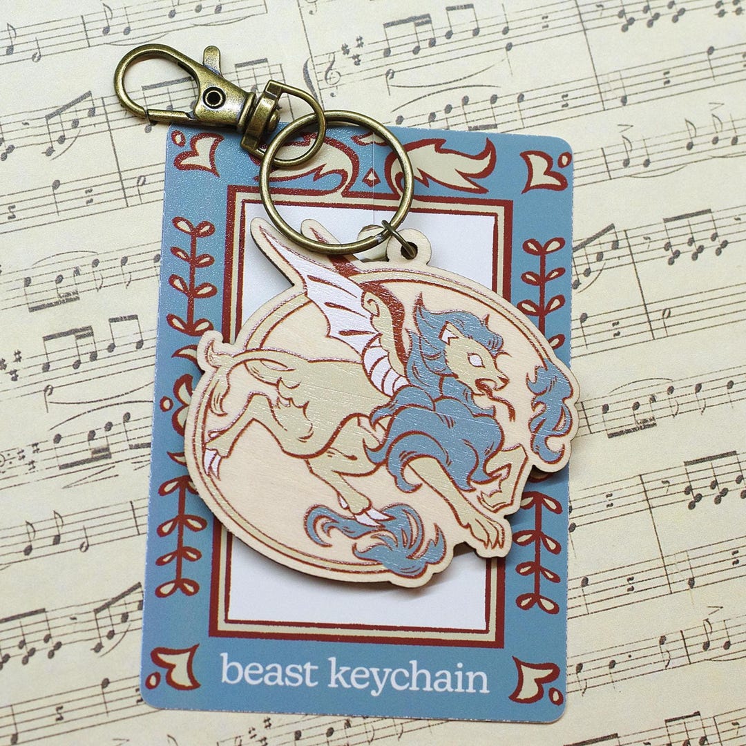 Beast Wood Keychain - Etsy