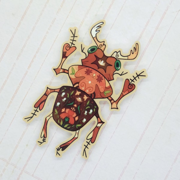 Cute Beetle Sticker Beetle Sticker 3 inch