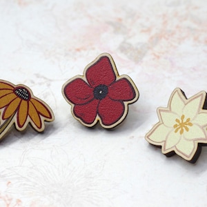 Flower Garden Bundle Wood Pins